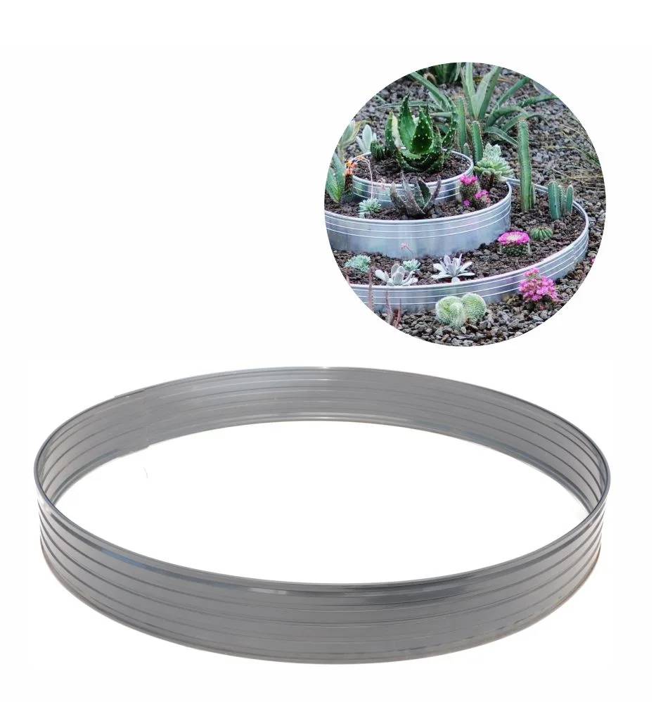 Baumring aus Alu Höhe 140 mm Durchmesser 1.2 m | Baumumrandung | Pflanzringe | Beeteinfassung | Rasenkante rund