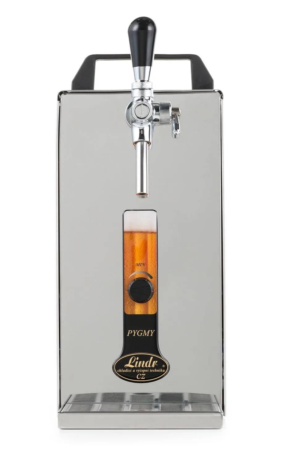 Komplett Set - Zapfanlage, Bierzapfanlage, Bierzapfen PYGMY 20/K mit Membranpumpe, 1-leitig Trockenkühlgerät aus Edelstahl, 25 Liter/h, Green Line