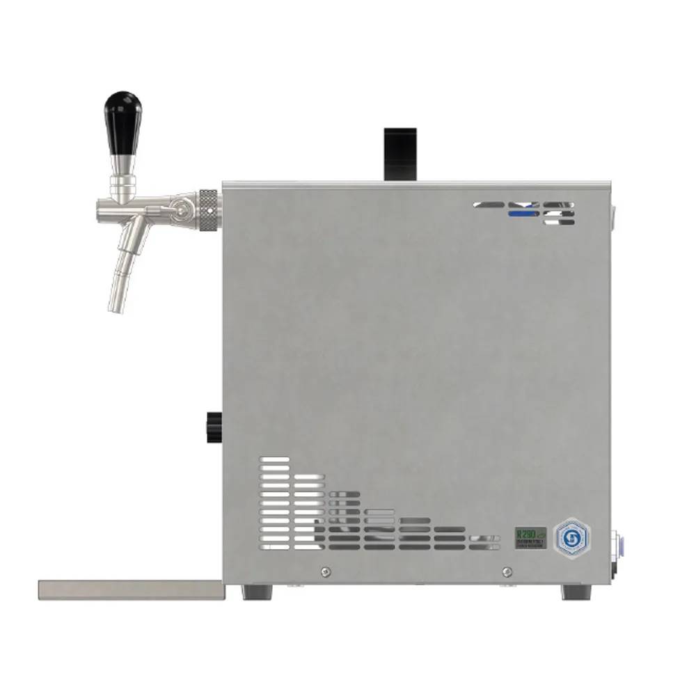 Komplett Set - Zapfanlage, Bierzapfanlage, Bierkoffer, Durchlaufkühler PYGMY 25 1-leitig Trockenkühler, 35 Liter/h, Zapfkopf: Set alle Zapfköpfe