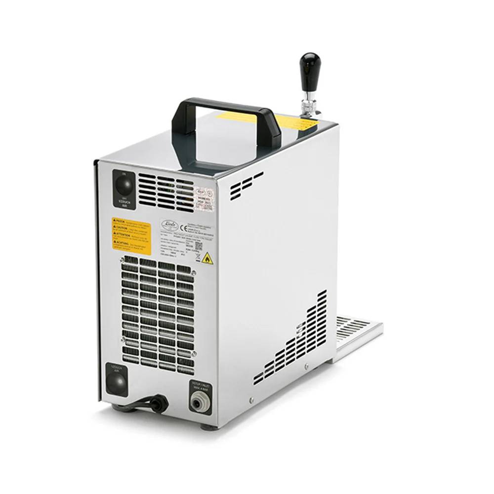 Komplett Set - Zapfanlage, Bierzapfanlage, Bierkoffer, Durchlaufkühler PYGMY 25 1-leitig Trockenkühler, 35 Liter/h, Zapfkopf: Kombi