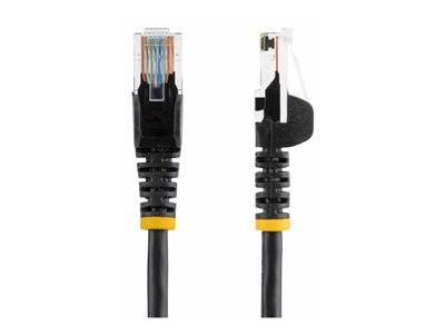 Ethernet-Kabel mit zwei durchsichtigen Steckern, die farbige Drähte im Inneren zeigen, von zwei Blickwinkeln vor weißem Hintergrund dargestellt.