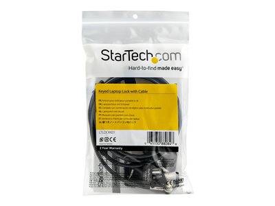STARTECH Keyed Cable Lock - 2 m Peripheriegeräte & Zubehör Kabel & Adapter - Schlösser