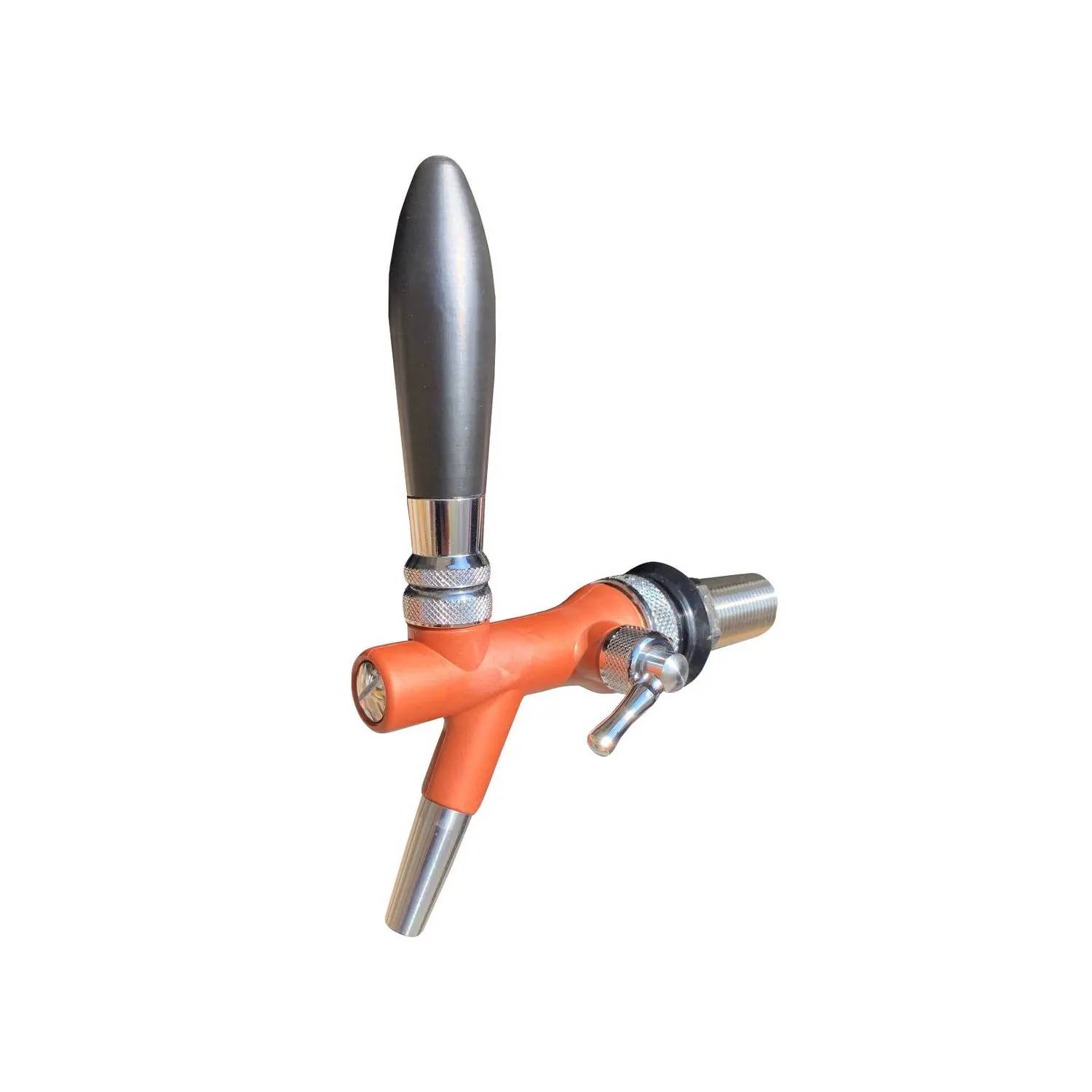 Zapfhahn, Kompensatorhahn, Bierzapfhahn, Schankhahn aus Chromnickelstahl und ABS-Kunststoff, Bronze