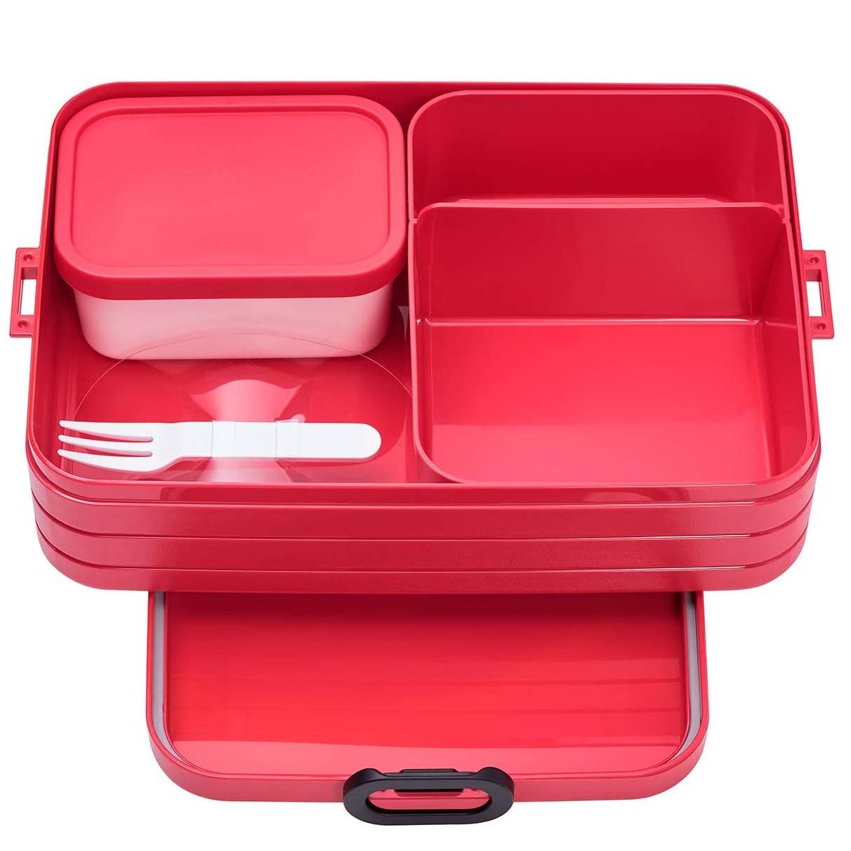 Mepal | Bento-Lunchbox Take A Break Nordic Red | großzügige Fächeraufteilung | Kapazität für 8 Butterbrote | langlebiges ABS-Material | Volumen: