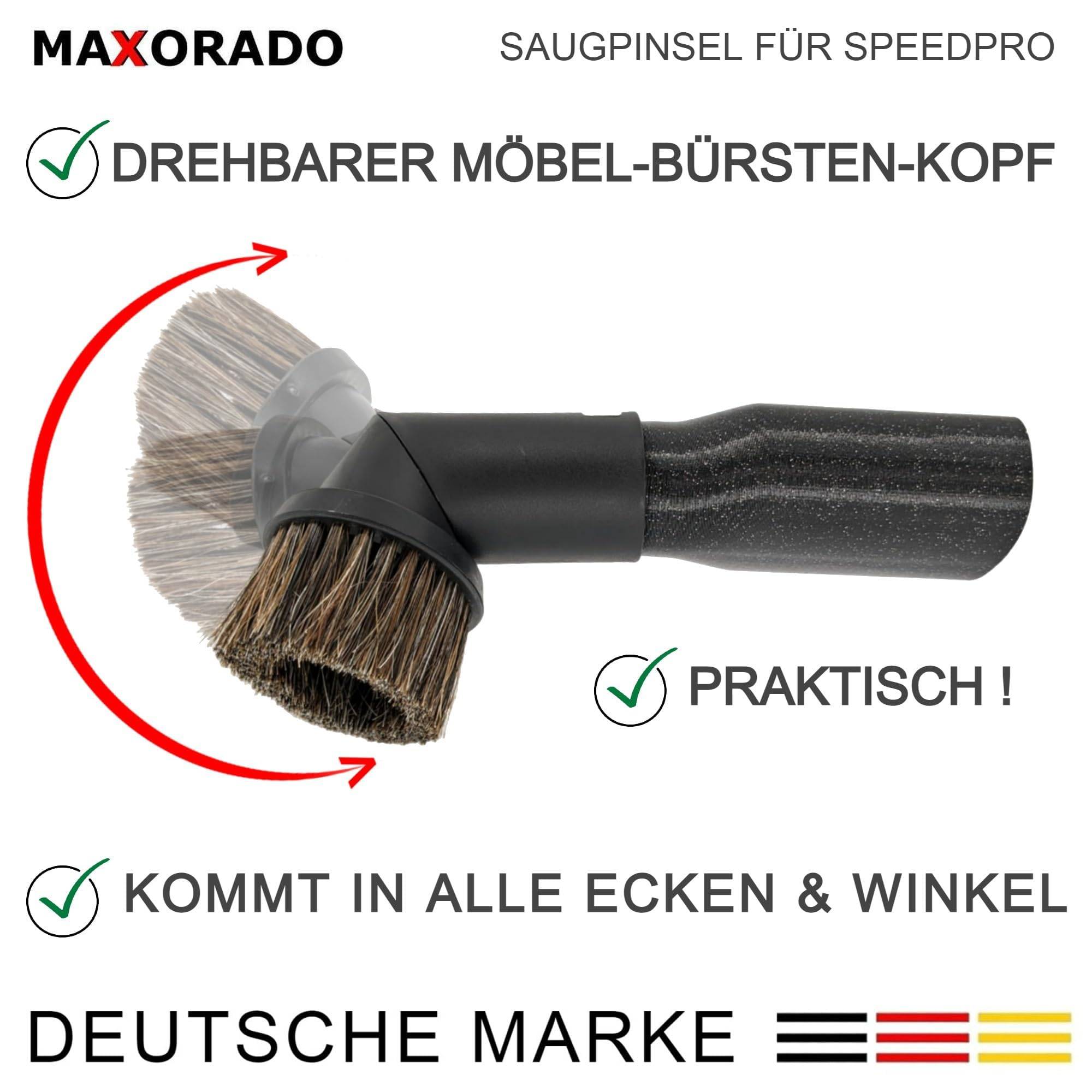 Staubsauger Naturhaar Saugpinsel passend für Philips Speedpro Max Aqua Möbelpinsel Ersatzteil Zubehör Ersatzteile