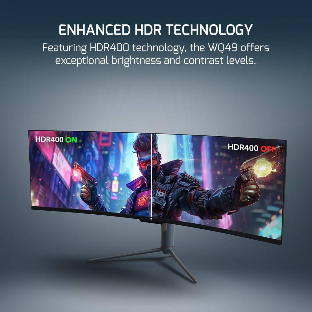 GAMEPOWER WQ49 Curved 49 zoll Gaming Monitor 144Hz 1ms ultrawide DFHD 3840x1080p
