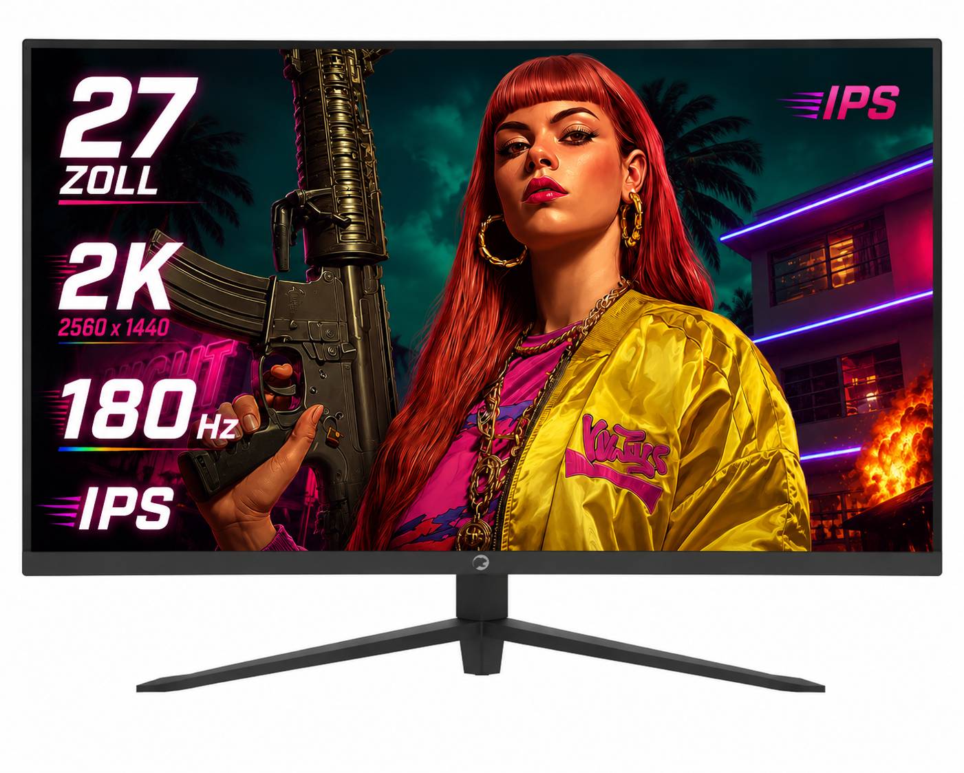 GAMEPOWER Sonic T80 27 Zoll Gaming Monitor 2K 1440P IPS 180hz 0,5ms Lautsprecher