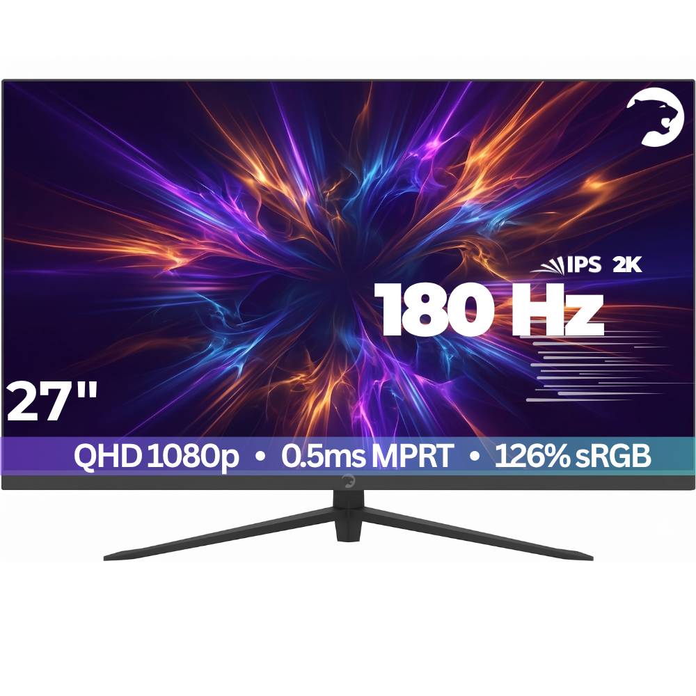 GAMEPOWER Sonic T80 27 Zoll Gaming Monitor 2K 1440P IPS 180hz 0,5ms Lautsprecher