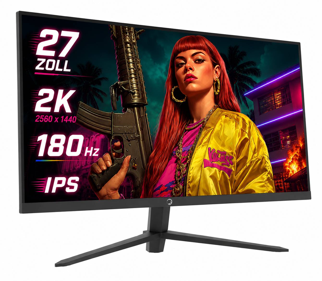 GAMEPOWER Sonic T80 27 Zoll Gaming Monitor 2K 1440P IPS 180hz 0,5ms Lautsprecher