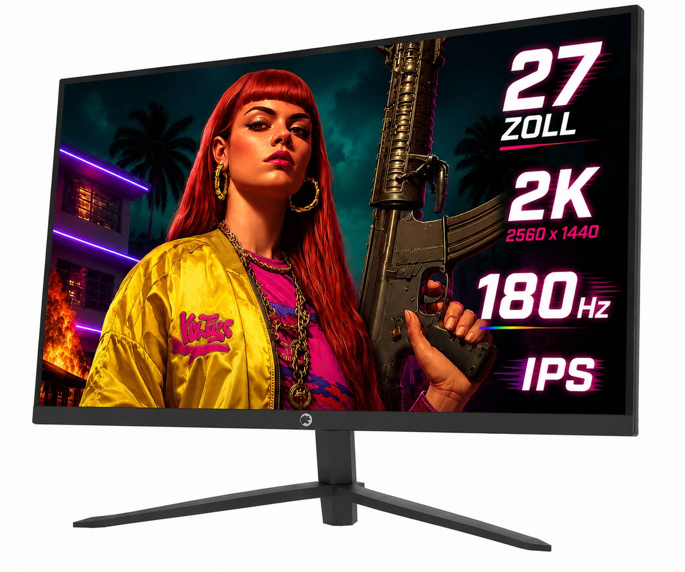 GAMEPOWER Sonic T80 27 Zoll Gaming Monitor 2K 1440P IPS 180hz 0,5ms Lautsprecher