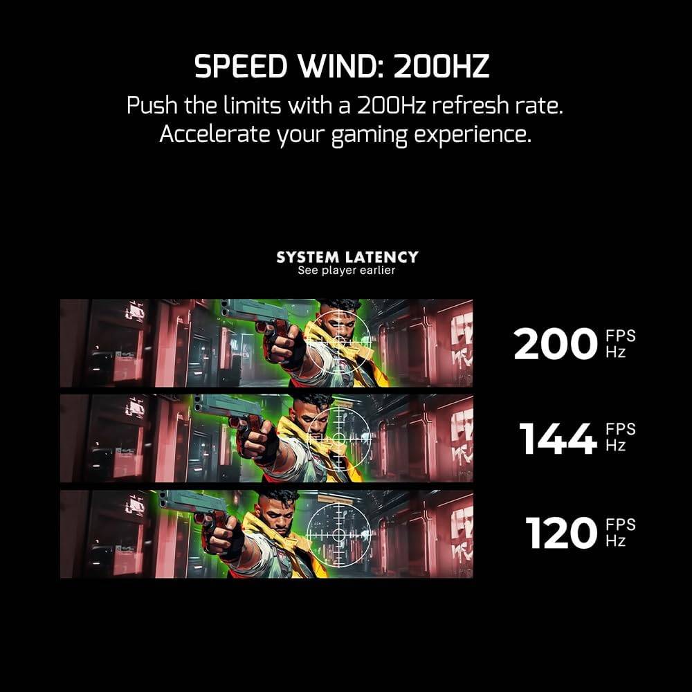 GAMEPOWER 27 zoll Curved weiß Gaming Monitor 200Hz FullHD PC Bildschirm mit Lautsprecher T50