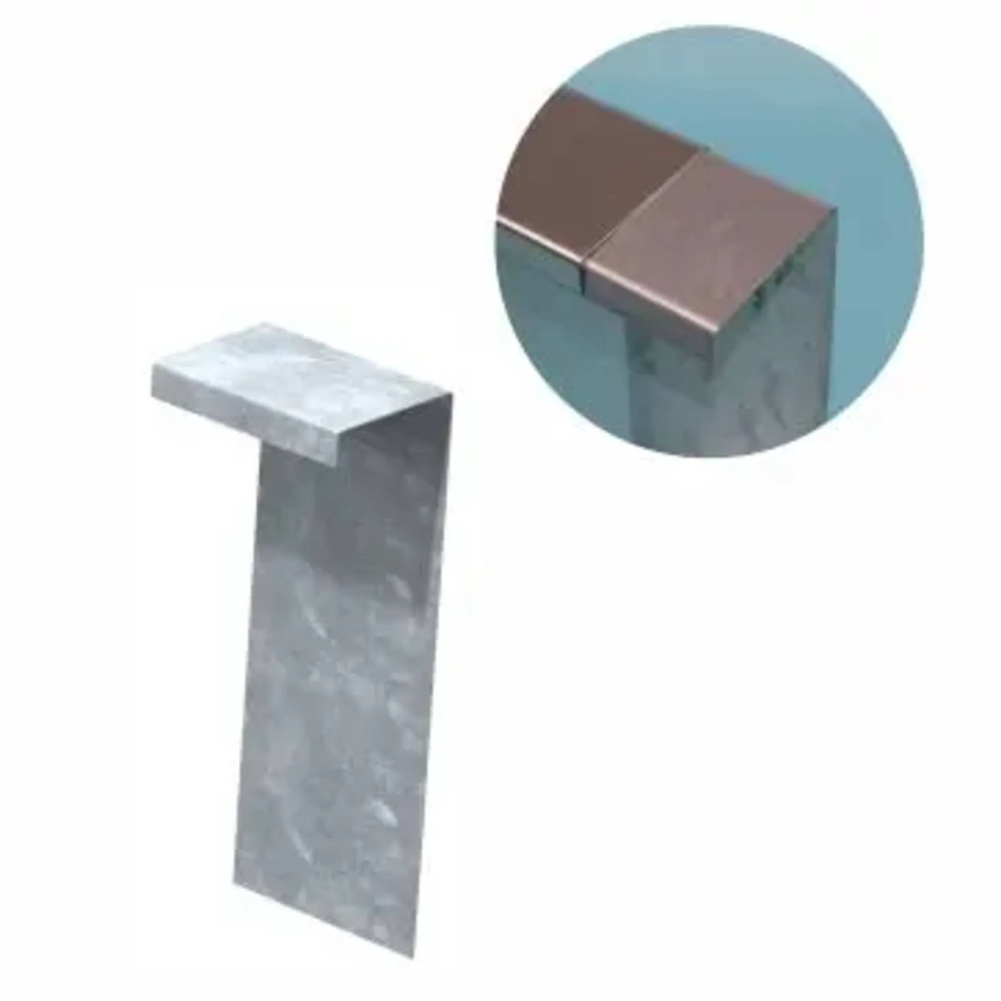 Stoßverbinder für Schneckenzaun | Schneckenblech | Schneckenschutz | Schneckenabwehr, Color-GS: ohne Farbe