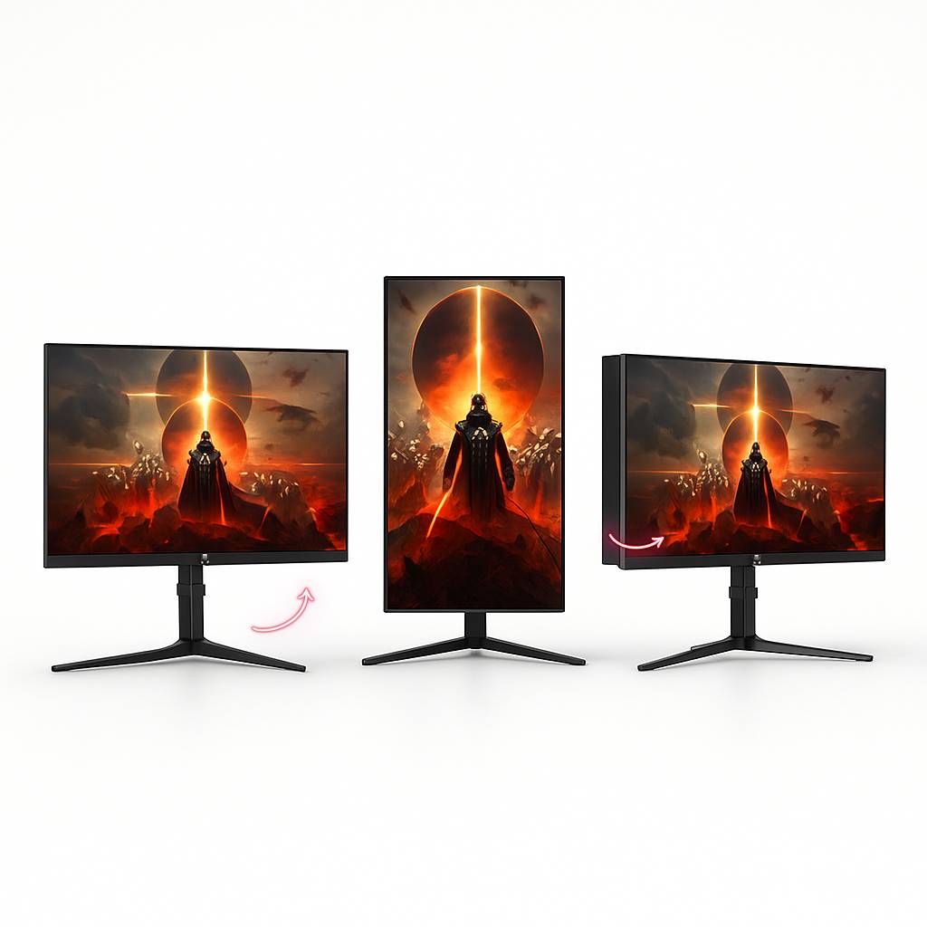 GAMEPOWER Rapid 27 Zoll Gaming Monitor FullHD 360Hz 1ms IPS Pivot mit Lautsprecher