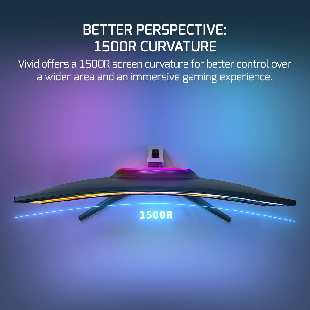 GAMEPOWER V60 27 zoll Curved Gaming Monitor 240Hz 0,5ms | mit Lautsprechern HDMI