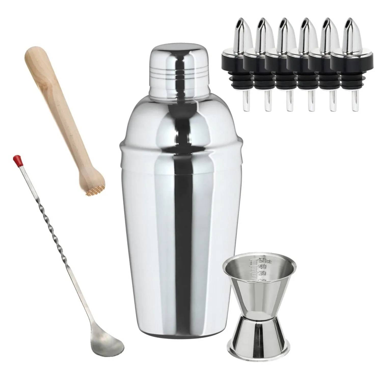 Cocktail Shaker set - 3-teiliger, Edelstahl