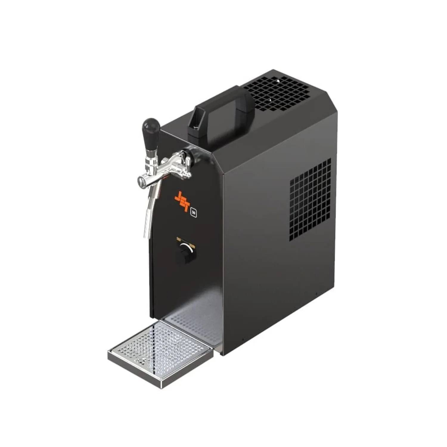 Komplett Set - Zapfanlage JET 30 Bierkoffer, Bierzapfanlage, Durchlaufkühler 1-leitig Trockenkühler, bis zu 35 Liter/h, Zapfkopf: Kombi