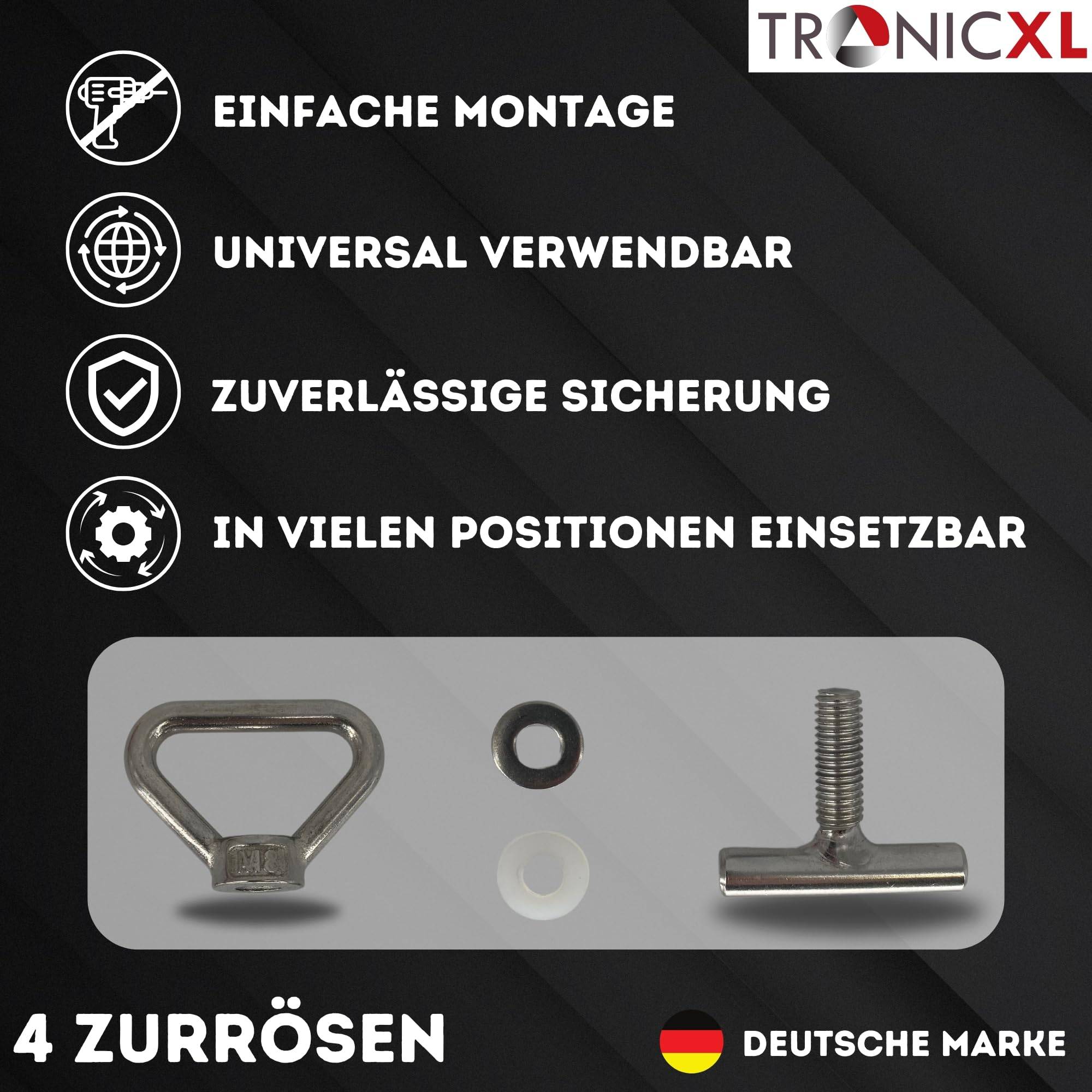 4 Zurrösen + 4 Schienen Abdeckungen kompatibel mit Mercedes Benz Vito V-Klasse W447 Viano W639 Ladungssicherung