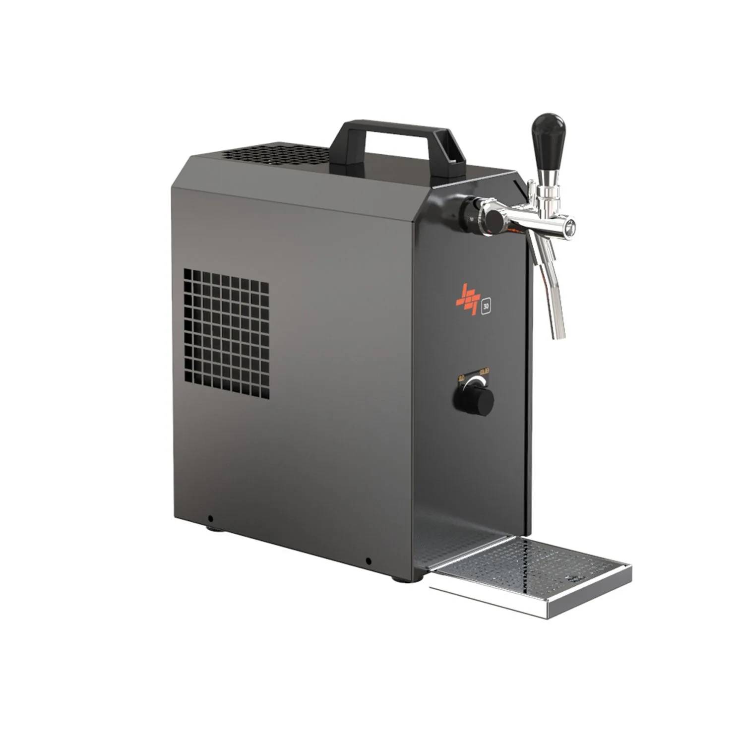 Komplett Set - Zapfanlage, Bierzapfanlage JET 30K Bierkoffer mit Luftpumpe Durchlaufkühler 1-leitig Trockenkühler, bis zu 35 Liter/h, Zapfkopf: Set