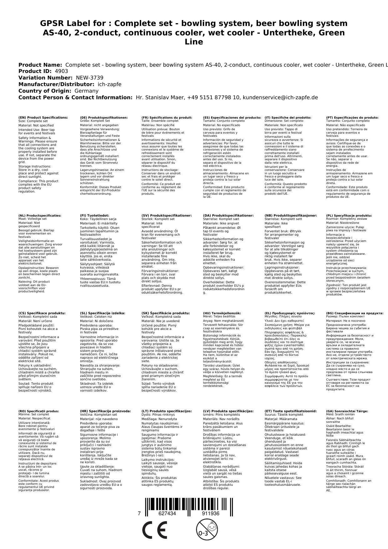 Komplett Set - Zapfanlage, Bierzapfanlage AS-40, 2-leitig, Durchlaufkühler, Nasskühler - Untertheke, Green Line, Zapfkopf: Dreikant; Zapfkopf 2: Kö