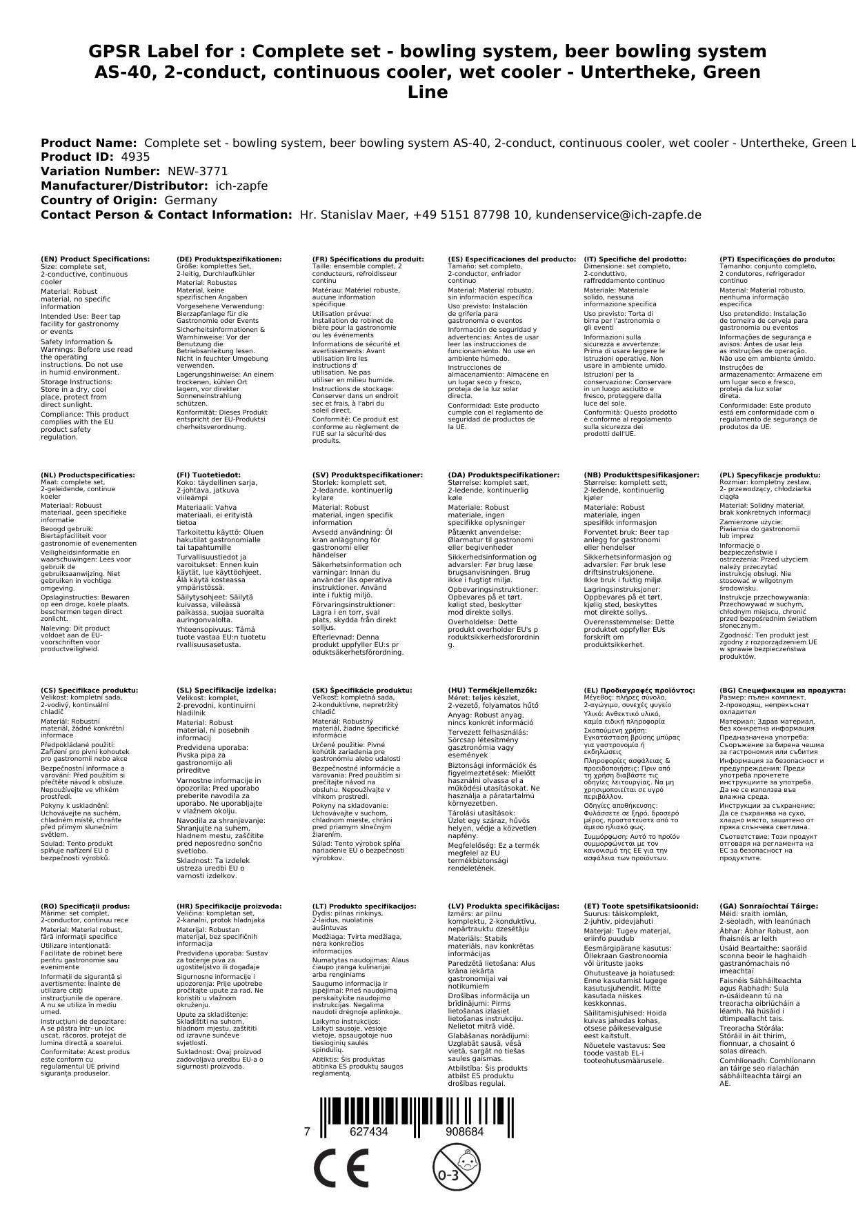 Komplett Set - Zapfanlage, Bierzapfanlage AS-40, 2-leitig, Durchlaufkühler, Nasskühler - Untertheke, Green Line, Zapfkopf: Dreikant; Zapfkopf 2: ohn
