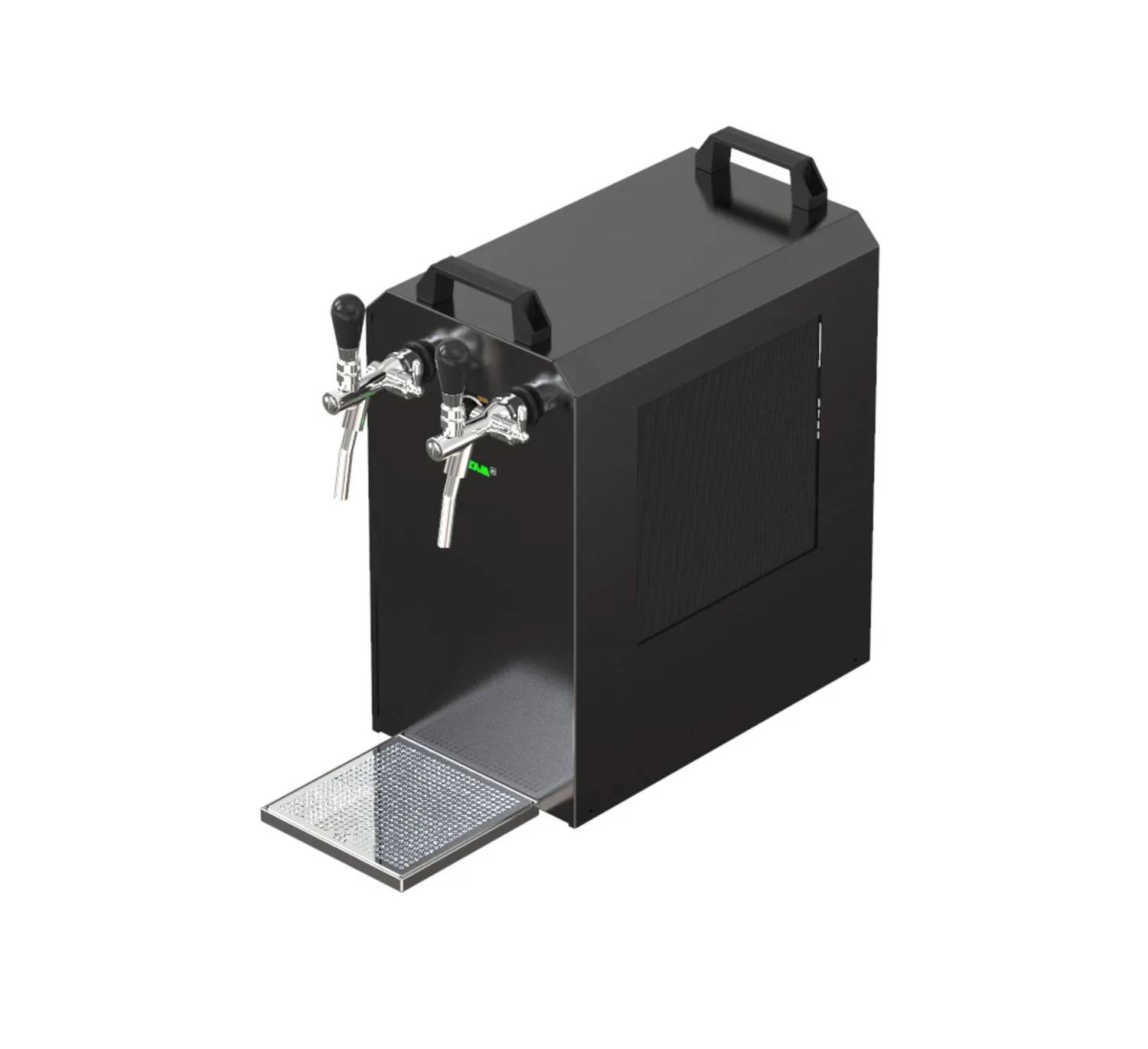 Komplett Set - Zapfanlage STREAM 80 Bierkoffer, Bierzapfanlage, Durchlaufkühler 2-leitig Trockenkühler, Zapfkopf: Flach; Zapfkopf 2: 5 Liter Adapter