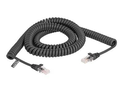 DELOCK RJ45 Spiralkabel Stecker zu Cat.5e 3m schwarz Multimedia-Technik Kabel
