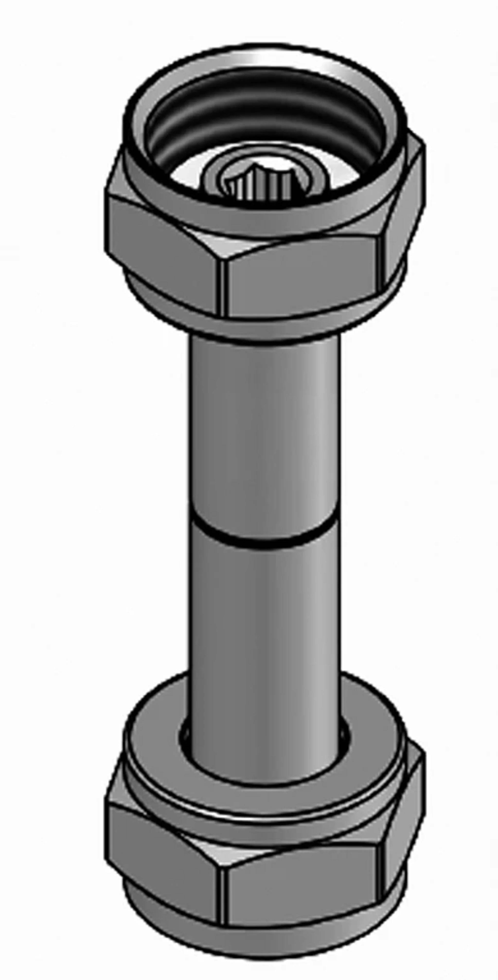 Verbindungsstück für Zwischendruckregler, 2x 5/8" Sechskantmuttern