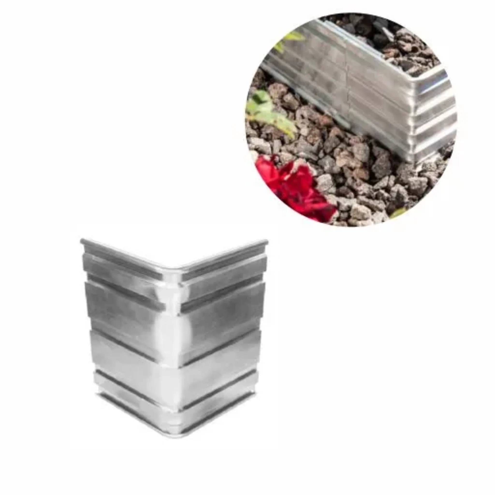 Eckwinkel 90 grad für Rasenkante Green Universe 10 cm | Beeteinfassung | Beetumrandung | Beetbegrenzungen