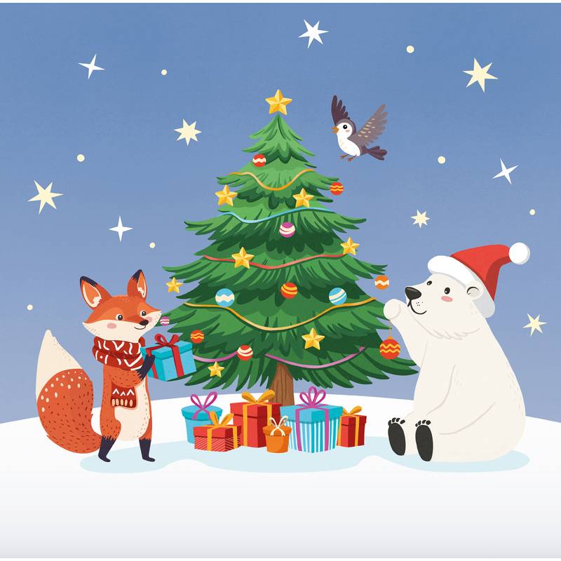 PAPSTAR Weihnachts-Motivservietten "Christmas Party"