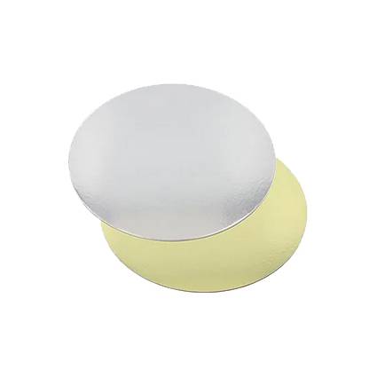 STARPAK Tortenplatte rund, Durchmesser: 200 mm, gold/silber