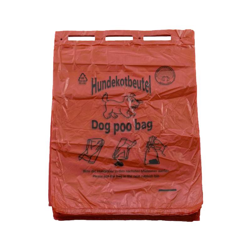 dm-folien Hundekotbeutel, 250 x 310 mm, geblockt, rot