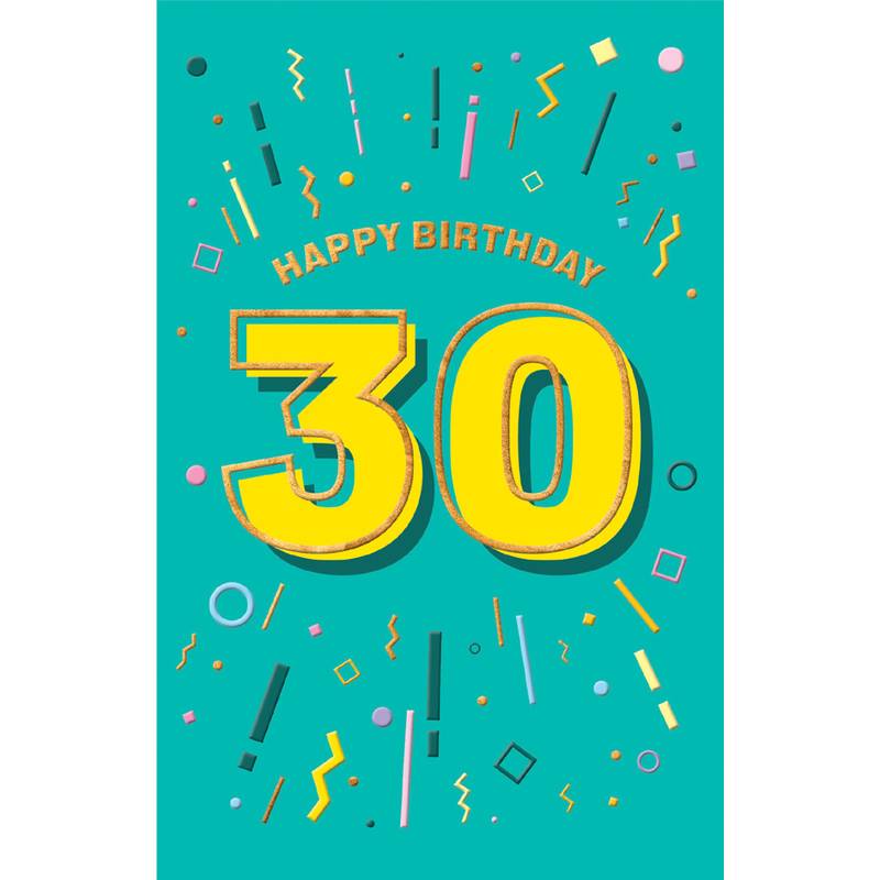 SUSY CARD Geburtstagskarte "Zahlen" - 30. Geburtstag