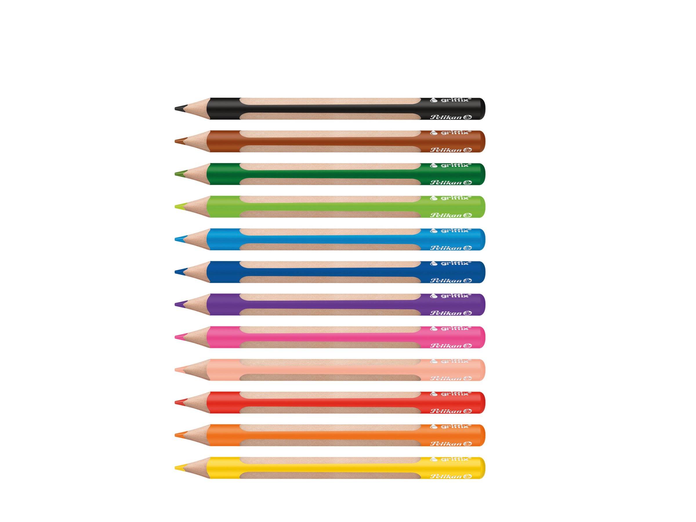 ELBA Pelikan Griffix - Farbstift - gemischte Farben - 4 mm (Packung mit 12)