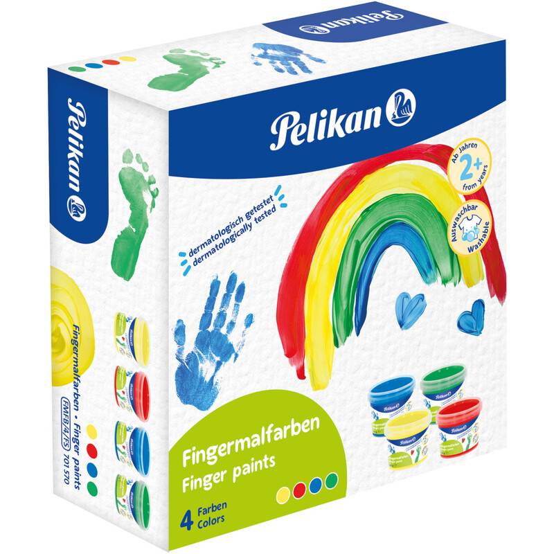 Pelikan Fingermalfarbe Basisfarben, 4er Set