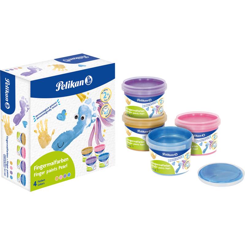 Pelikan Fingerfarbe Pearlfarben, 4er Set