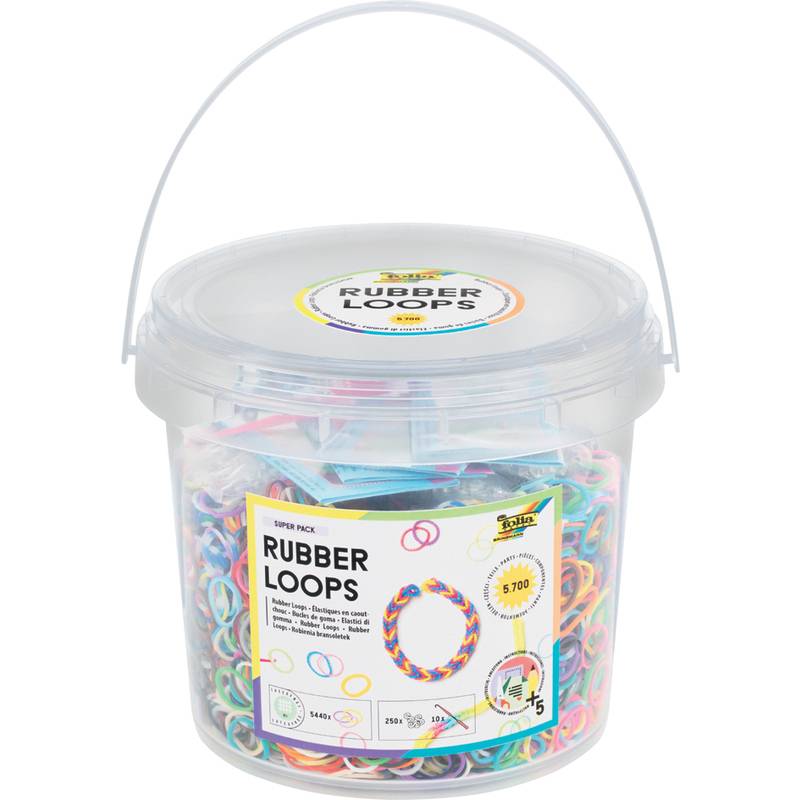 folia Rubber Loops Super Pack, 5.700 Teile, im Eimer