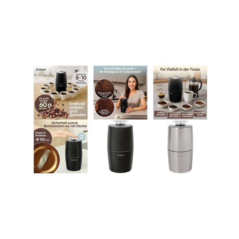 BOMANN Kaffeemühle KSW 6088 CB, 150 W, schwarz