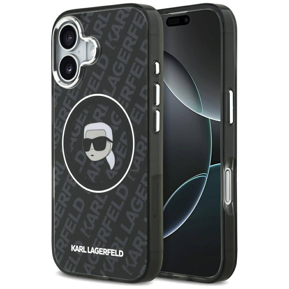 Hülle Karl Lagerfeld MagSafe iPhone 17 Kunststoff schwarz transparent Logo