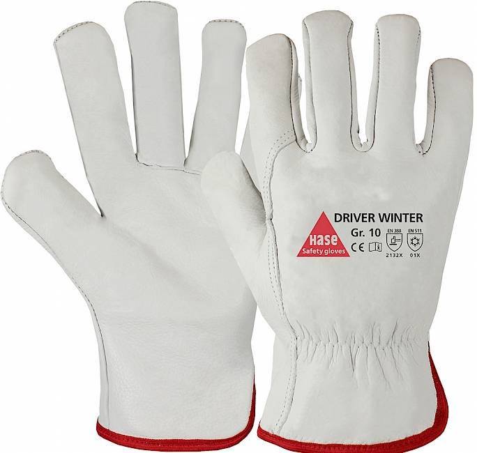Hase Driver Winter Winterhandschuh Montagehandschuh Leder 120 Paar Gr 8
