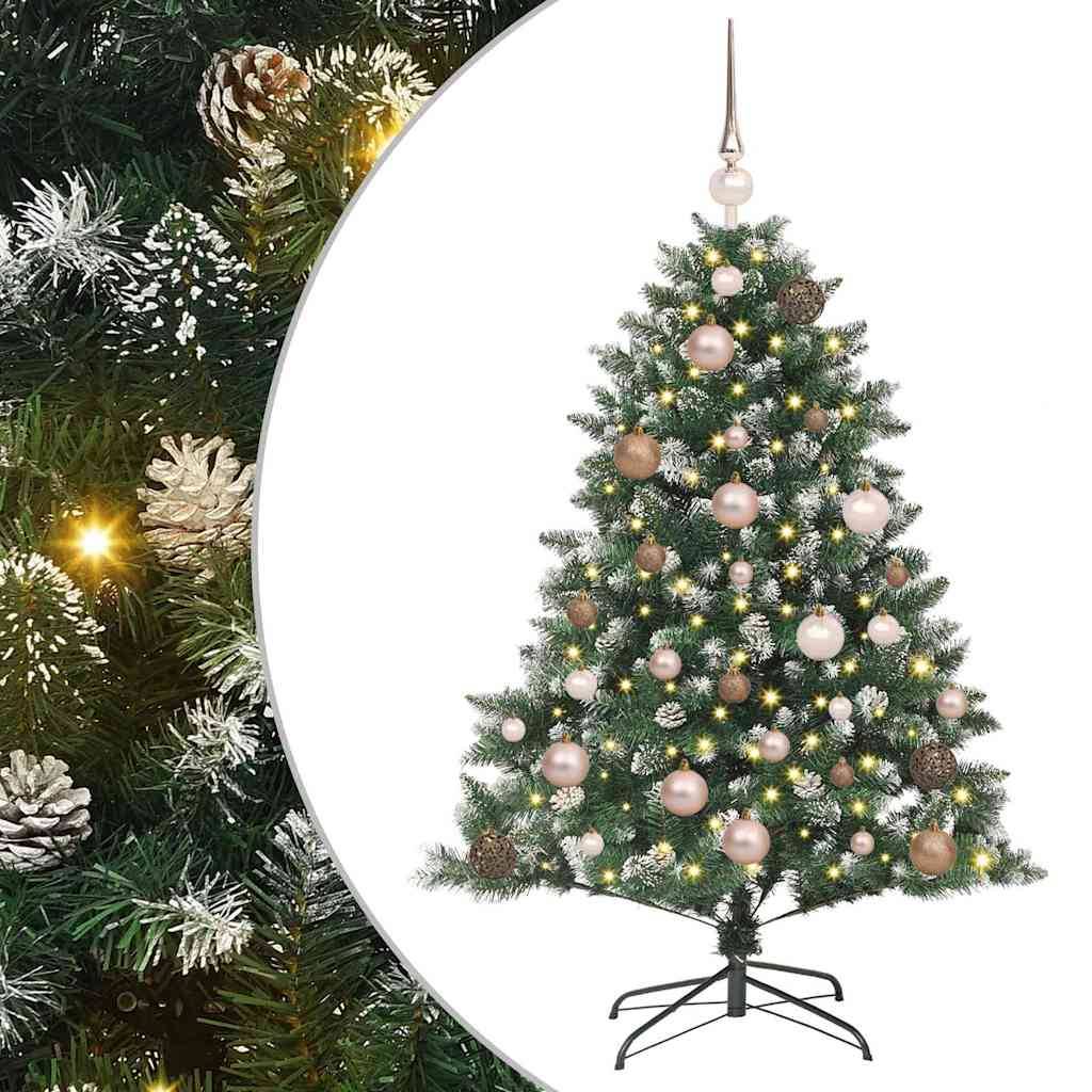 vidaXL Künstlicher Weihnachtsbaum mit 150 LEDs mit Ständer Grün 120 cm