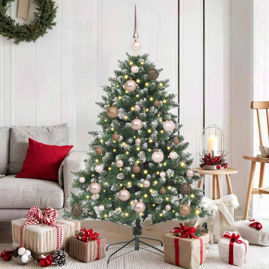 vidaXL Künstlicher Weihnachtsbaum mit 150 LEDs mit Ständer Grün 120 cm
