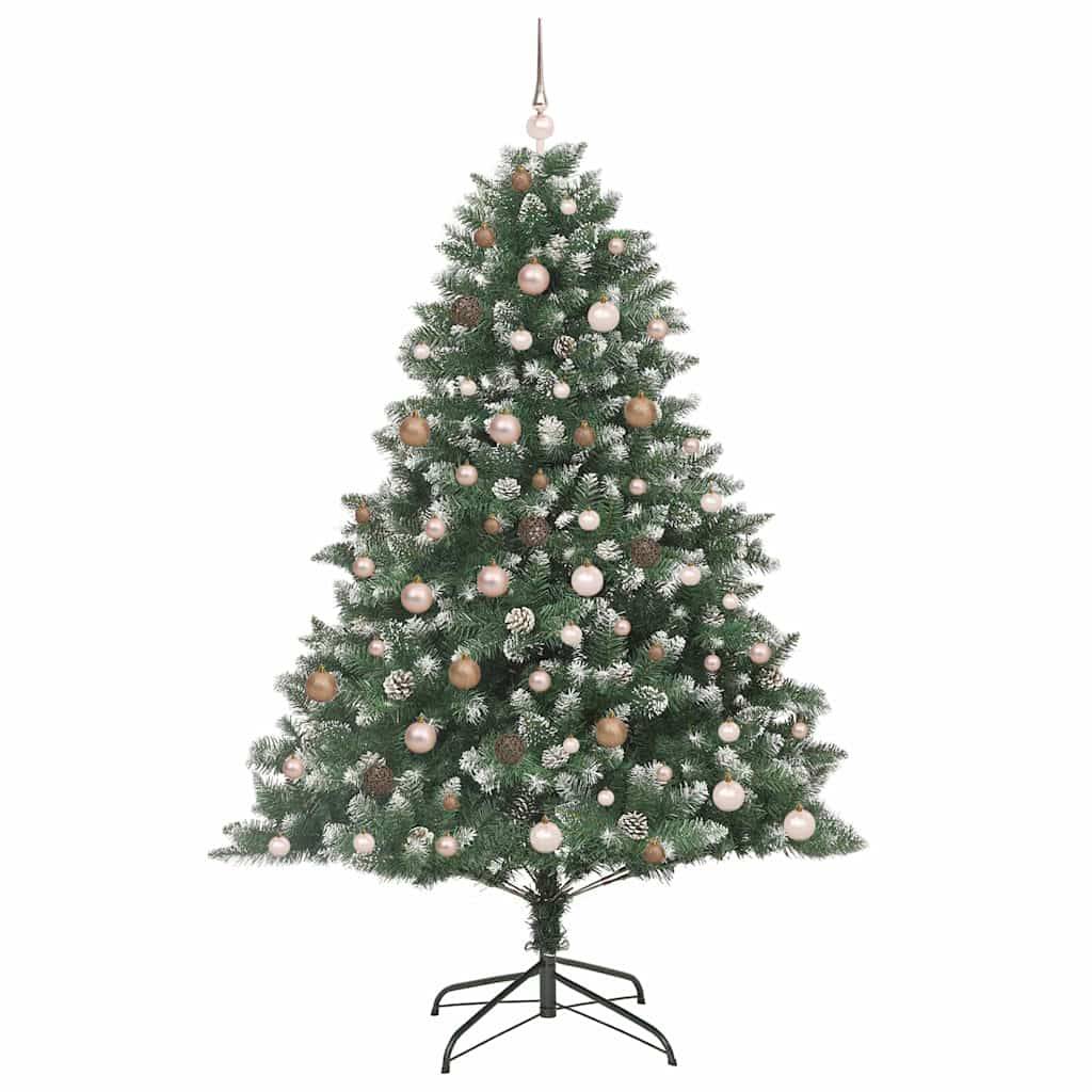 vidaXL Künstlicher Weihnachtsbaum mit 300 LEDs mit Ständer Grün 210 cm