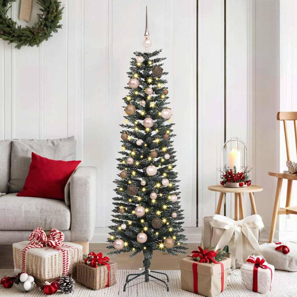vidaXL Künstlicher Weihnachtsbaum mit 150 LEDs mit Ständer Grün 150 cm