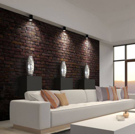 252 LED Aufbau Decken Leuchte Crono schwarz Ø86x84mm IP20