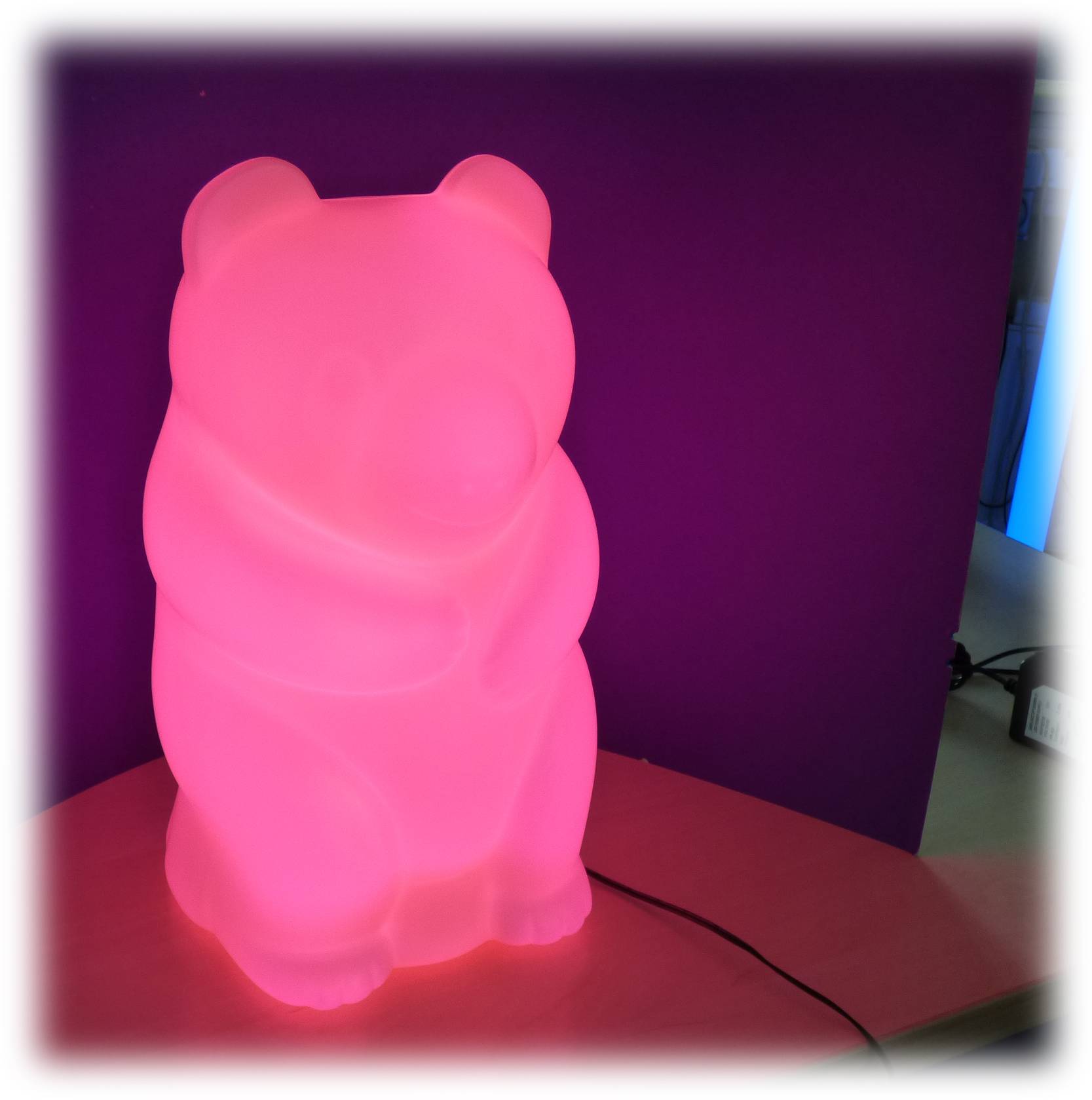 3919 LED Leuchte Panda Bär 12 Volt pink Höhe 31cm