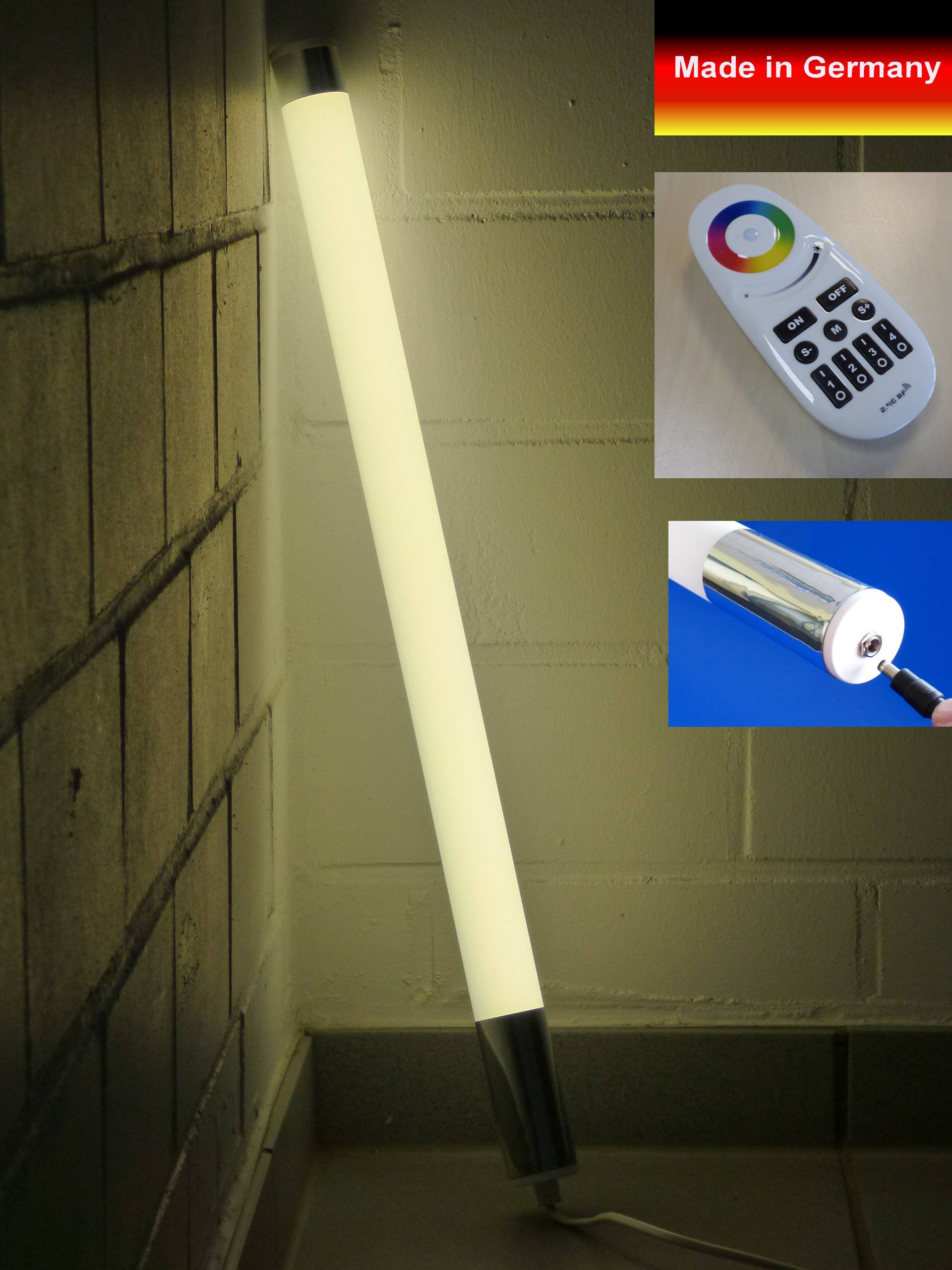 10184 LED Stab EXTRA Hell 1,53 m 27W 2450Lm RF-Fernbedienung Warm Weiß