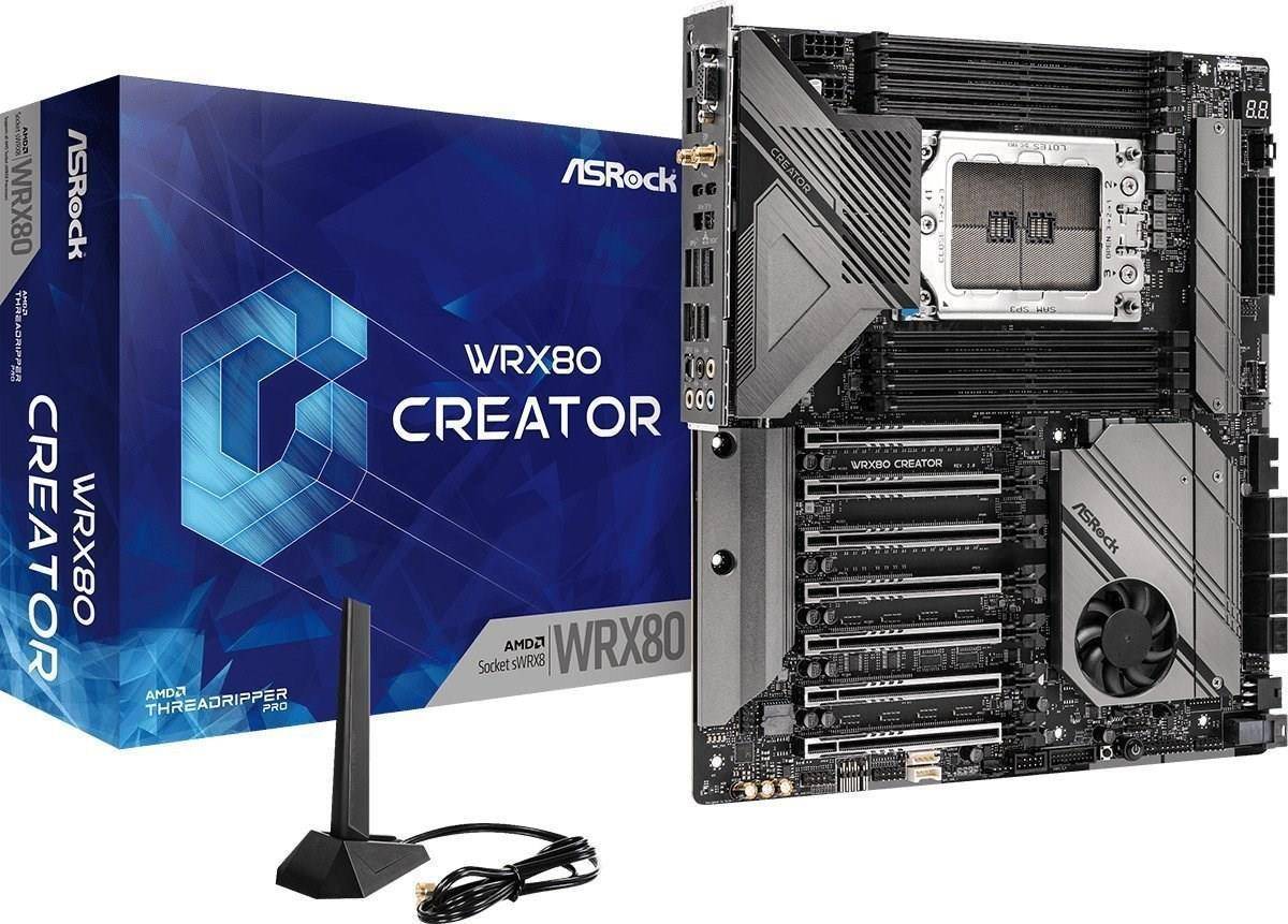 ASRock WRX80 Creator R2.0 sWRX80 eATX DDR4 retail Multimedia-Technik Mainboards AMD