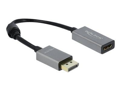 DELOCK Adapter DisplayPort 1.4 > HDMI 4K 60Hz (HDR) aktiv Multimedia-Technik Displayport-Adapter