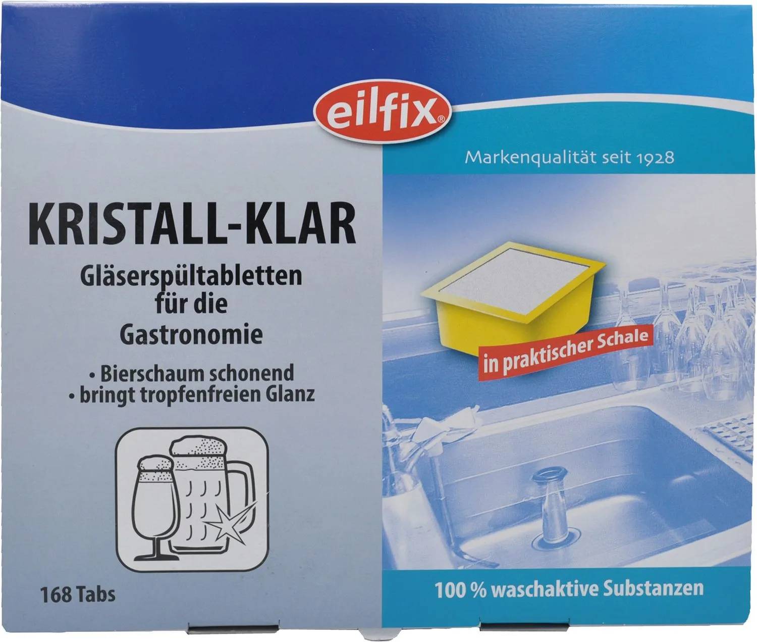 Glasreiniger tabletten, Glasreiniger tabs, Gläserspültabletten - Kristall-Klar für Gastronomie