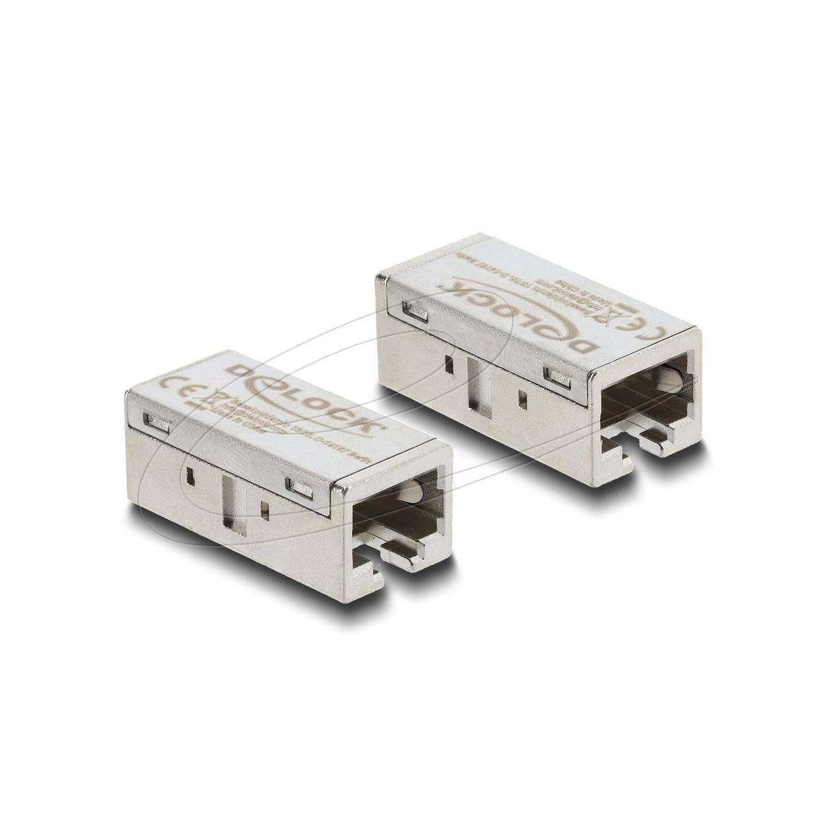 Delock Adapter Kupplung RJ45 Buchse zu Buchse Cat.6A Metall